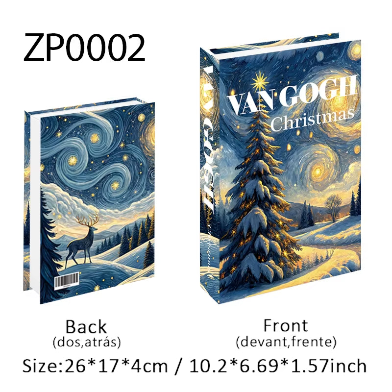 Abstract Van Gogh Luxury Fake Book Home Decor Boho Bauhaus Decorative Books Storage Box Coffee Table Bedroom Interior Decoration
