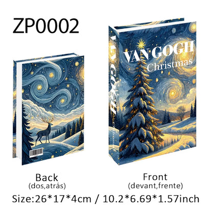 Abstract Van Gogh Luxury Fake Book Home Decor Boho Bauhaus Decorative Books Storage Box Coffee Table Bedroom Interior Decoration