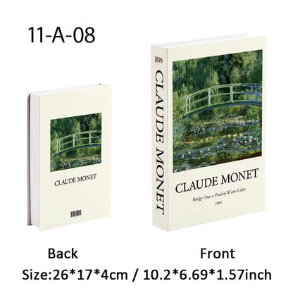 Abstract Van Gogh Luxury Fake Book Home Decor Boho Bauhaus Decorative Books Storage Box Coffee Table Bedroom Interior Decoration