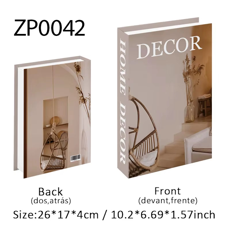 Abstract Van Gogh Luxury Fake Book Home Decor Boho Bauhaus Decorative Books Storage Box Coffee Table Bedroom Interior Decoration