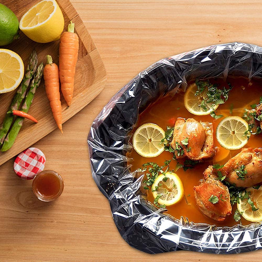 Slow Cooker Liners Kitchen Disposable Cooking Bags BPA Free for Oval or round Pot, Large Size 13 X 21 Inch, Fits 3 to 8.5 Quarts - 2 Pack (20 Bags Total)