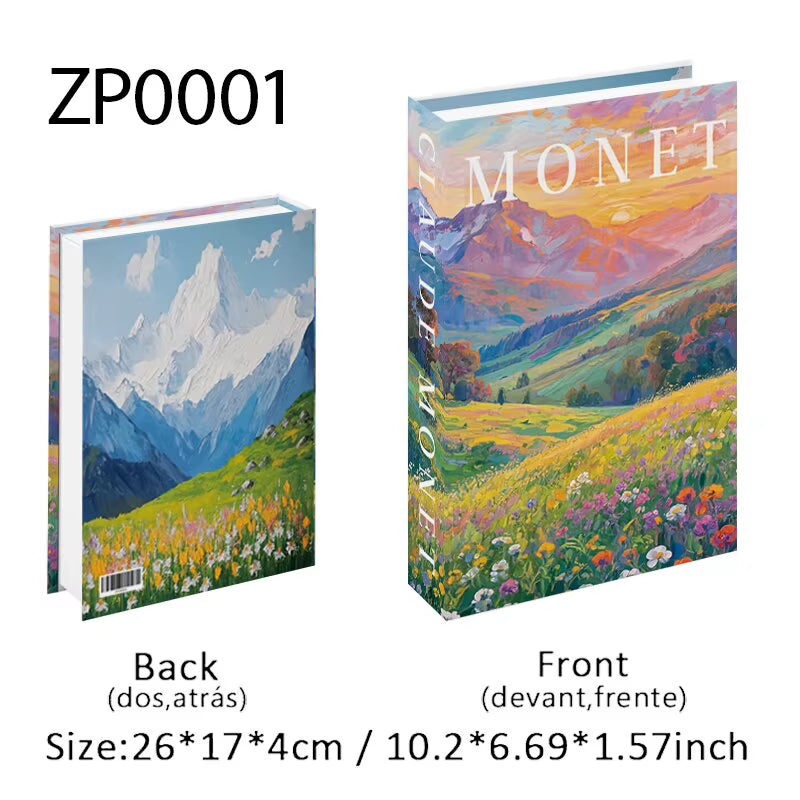 Abstract Van Gogh Luxury Fake Book Home Decor Boho Bauhaus Decorative Books Storage Box Coffee Table Bedroom Interior Decoration