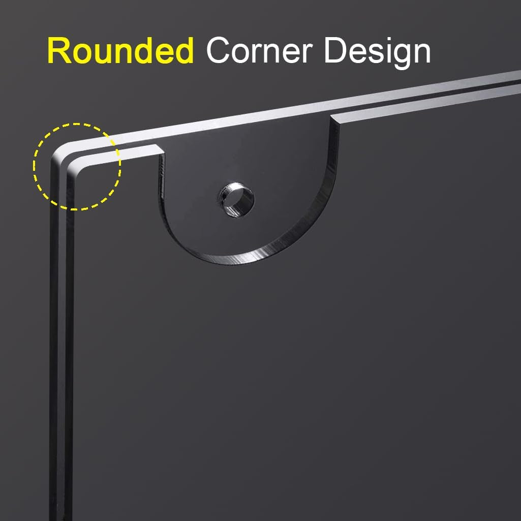 3 Pack Acrylic Sign Holder 8.5X11 Wall Mount Portrait – Clear Menu, Flyer & Picture Frame with Screws & Adhesive Tape, Wall Mounted Document Display for Office, School, Restaurant, Hotel, Public Space