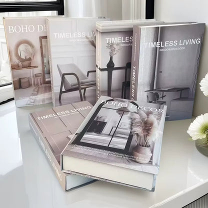 Abstract Van Gogh Luxury Fake Book Home Decor Boho Bauhaus Decorative Books Storage Box Coffee Table Bedroom Interior Decoration