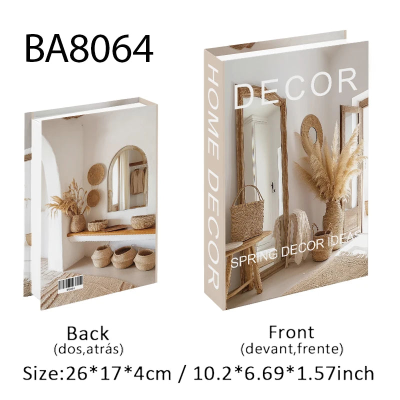 Abstract Van Gogh Luxury Fake Book Home Decor Boho Bauhaus Decorative Books Storage Box Coffee Table Bedroom Interior Decoration