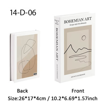 Abstract Van Gogh Luxury Fake Book Home Decor Boho Bauhaus Decorative Books Storage Box Coffee Table Bedroom Interior Decoration