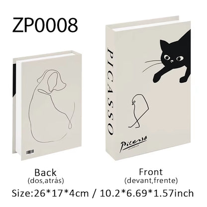 Abstract Van Gogh Luxury Fake Book Home Decor Boho Bauhaus Decorative Books Storage Box Coffee Table Bedroom Interior Decoration