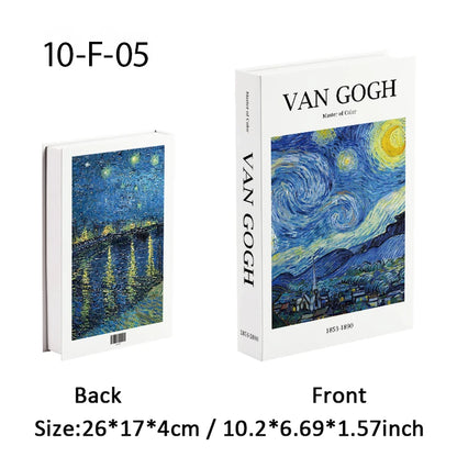 Abstract Van Gogh Luxury Fake Book Home Decor Boho Bauhaus Decorative Books Storage Box Coffee Table Bedroom Interior Decoration