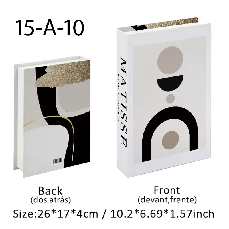 Abstract Van Gogh Luxury Fake Book Home Decor Boho Bauhaus Decorative Books Storage Box Coffee Table Bedroom Interior Decoration