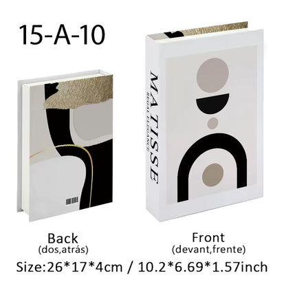 Abstract Van Gogh Luxury Fake Book Home Decor Boho Bauhaus Decorative Books Storage Box Coffee Table Bedroom Interior Decoration