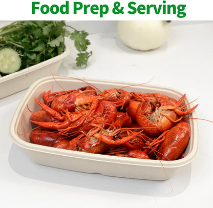 100 Pack 32 Oz Large Paper Bowls, Chipo-Tle Style Disposable Bowls for Burrito, Nacho, Taco Salad, Baked Potato, Nacho Bar Supplies for Party, 100 BOWLS ONLY