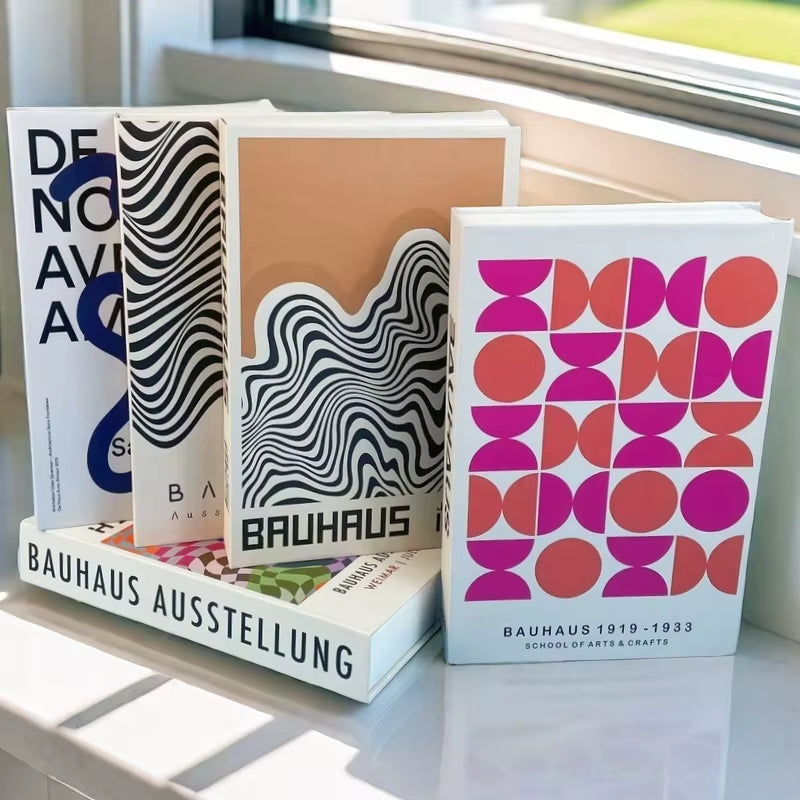 Abstract Van Gogh Luxury Fake Book Home Decor Boho Bauhaus Decorative Books Storage Box Coffee Table Bedroom Interior Decoration