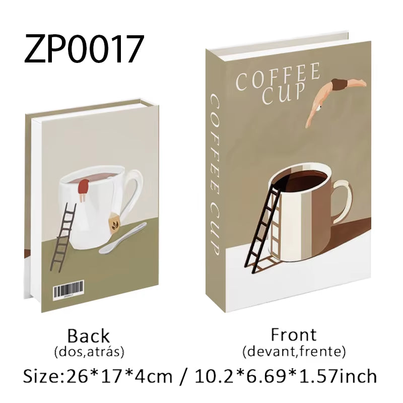 Abstract Van Gogh Luxury Fake Book Home Decor Boho Bauhaus Decorative Books Storage Box Coffee Table Bedroom Interior Decoration