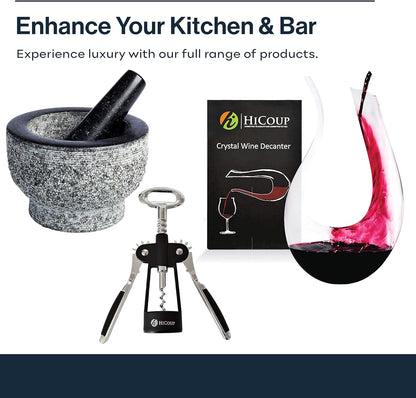 Professional Wine Opener - Classic Rosewood Corkscrew with Foil Cutter and Cap Remover for Servers, Waiters, Bartenders, and Home Use