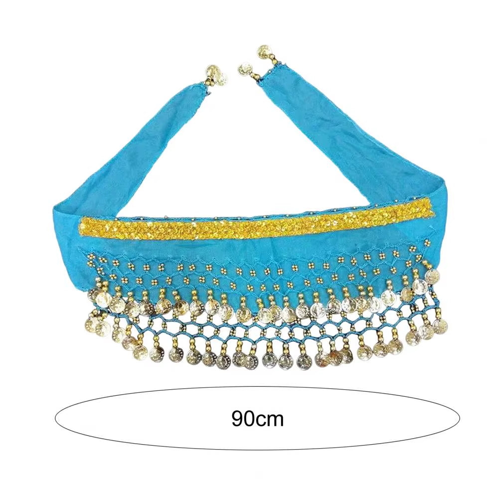 Dog Dance Costume Corgi Waist Chain Butt Curtain Clothes Pet Sequin Belly Dance Prop Puppy Shaking Hip Scarf Halloween Accessory