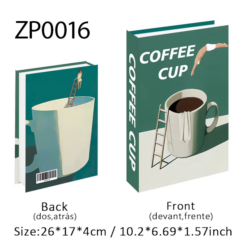 Abstract Van Gogh Luxury Fake Book Home Decor Boho Bauhaus Decorative Books Storage Box Coffee Table Bedroom Interior Decoration