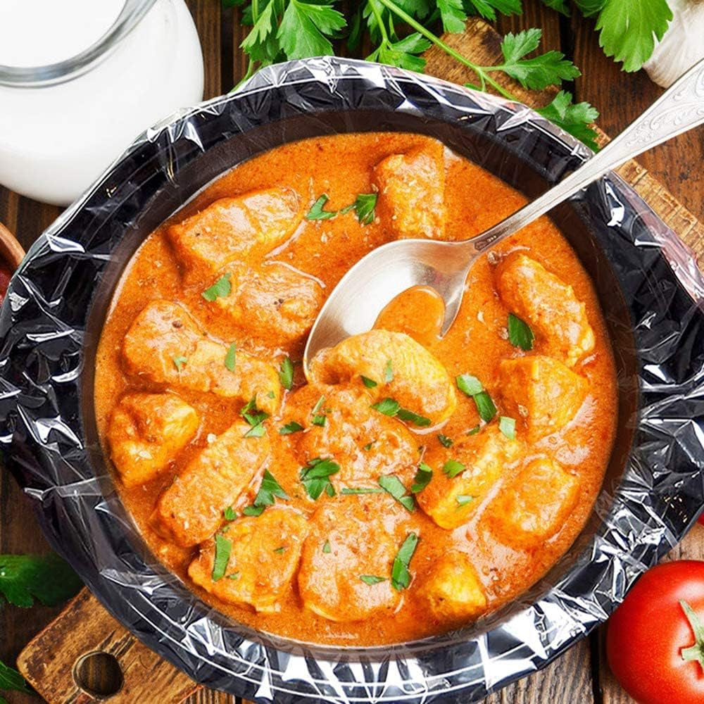 Slow Cooker Liners Disposable Cooking Bags Small Size Pot Liners Fit 1QT to 3QT Suitable for Oval & round Pot- 40 Bags