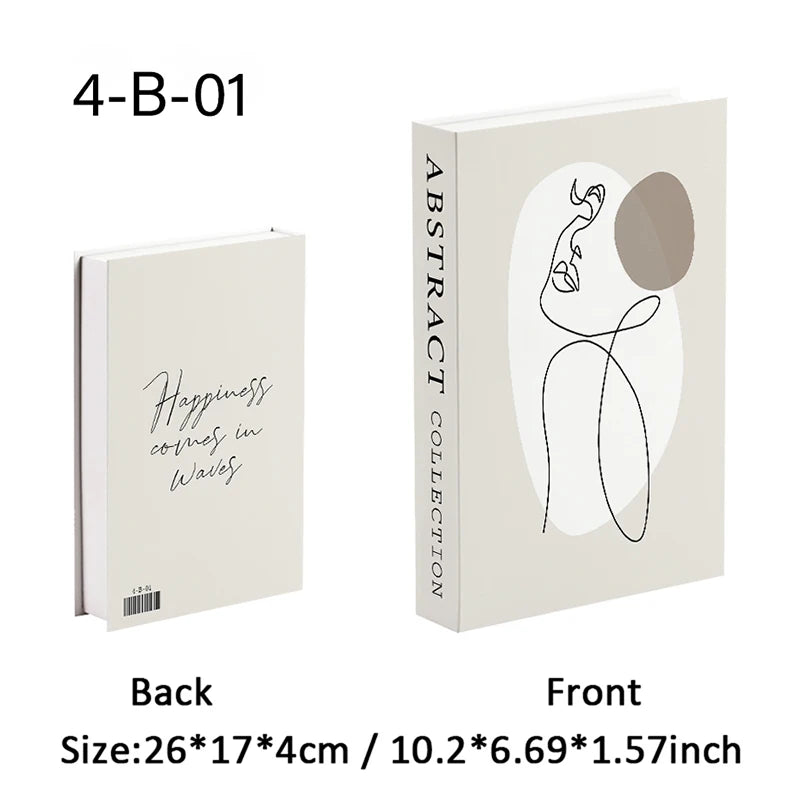 Abstract Van Gogh Luxury Fake Book Home Decor Boho Bauhaus Decorative Books Storage Box Coffee Table Bedroom Interior Decoration