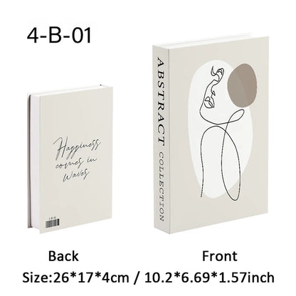 Abstract Van Gogh Luxury Fake Book Home Decor Boho Bauhaus Decorative Books Storage Box Coffee Table Bedroom Interior Decoration