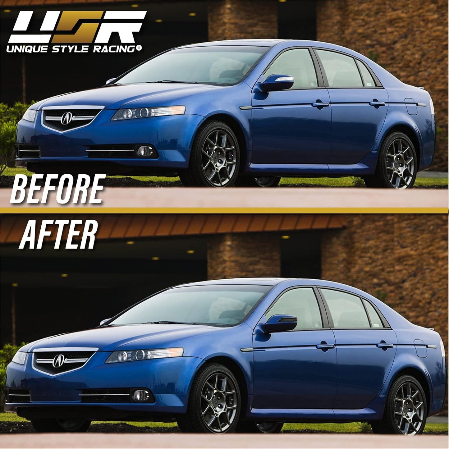 Black Smoke Lens Performance Mirror Turn Signal Light with Sequential Amber LED Output (Left + Right) Compatible with 2007-2008 Acura TL Base Models and Type-S