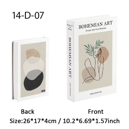 Abstract Van Gogh Luxury Fake Book Home Decor Boho Bauhaus Decorative Books Storage Box Coffee Table Bedroom Interior Decoration