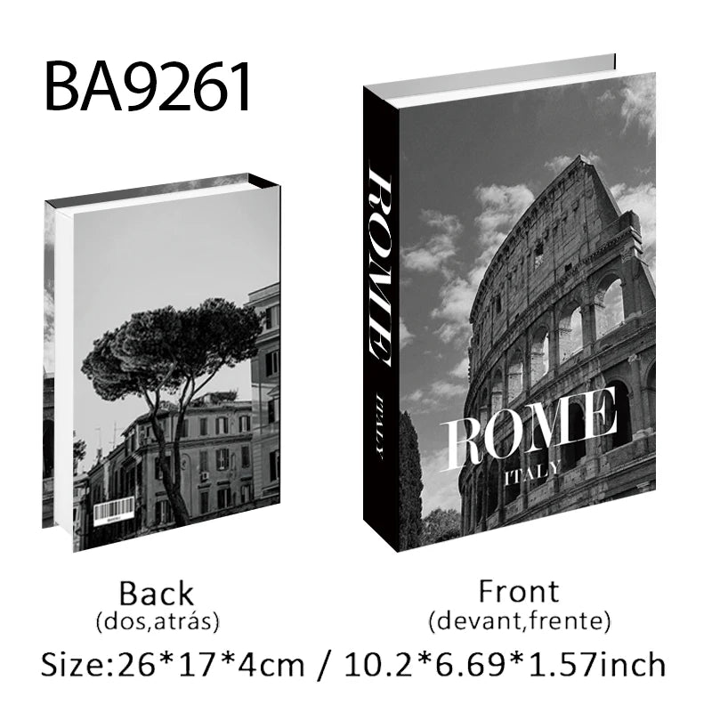 Abstract Van Gogh Luxury Fake Book Home Decor Boho Bauhaus Decorative Books Storage Box Coffee Table Bedroom Interior Decoration