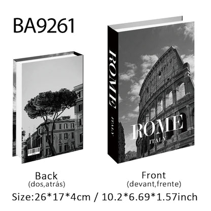 Abstract Van Gogh Luxury Fake Book Home Decor Boho Bauhaus Decorative Books Storage Box Coffee Table Bedroom Interior Decoration