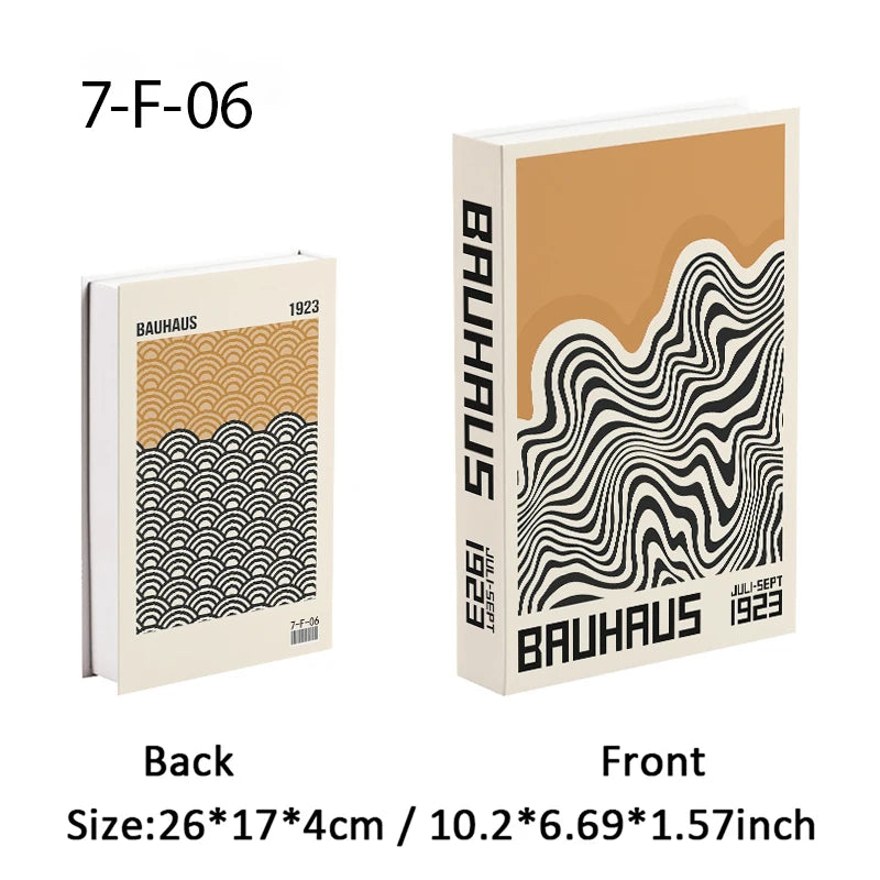 Abstract Van Gogh Luxury Fake Book Home Decor Boho Bauhaus Decorative Books Storage Box Coffee Table Bedroom Interior Decoration