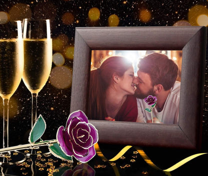 24K Rose for Her, Eternal Love Plated Rose Flower, Romantic Present for Wife, Mom, Grandma, Anniversary, Birthday, Wedding ()