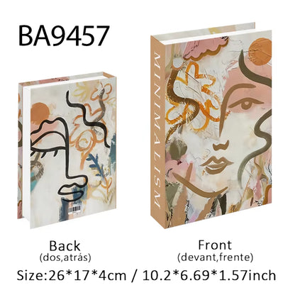 Abstract Van Gogh Luxury Fake Book Home Decor Boho Bauhaus Decorative Books Storage Box Coffee Table Bedroom Interior Decoration