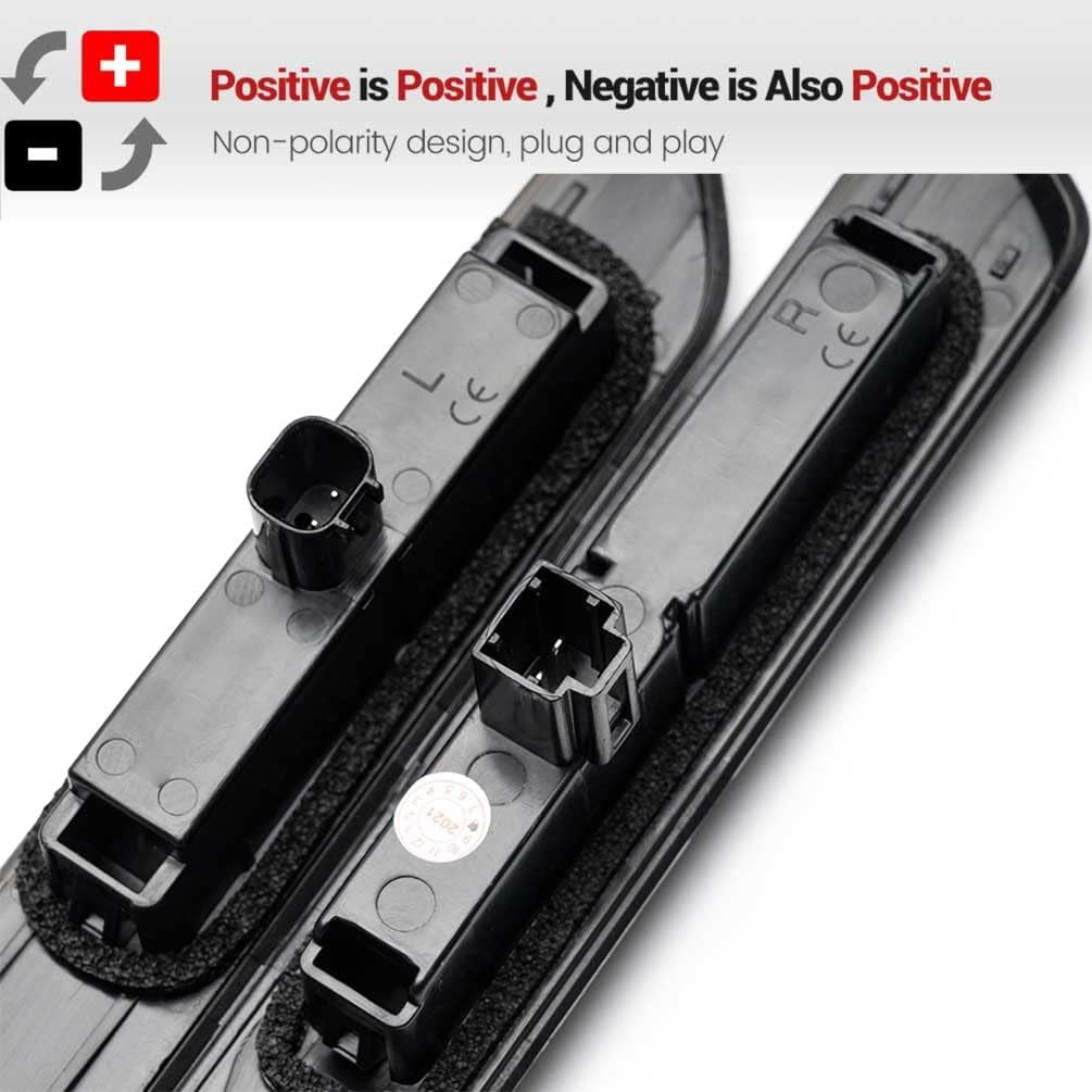 Amber/Red LED Side Marker Lights for Acura TL 2004 2005 2006 2007 2008 Smoked Lens Front/Rear Left&Right LED Sidemarker Lamps Replacements