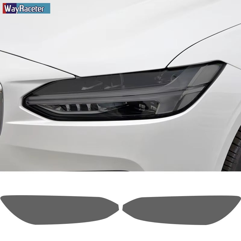 2 Pcs Smoked Black TPU Sticker Transparent Car Headlight Protective Film for Volvo XC40 XC60 XC90 S60 S90 V60 V90 2020 2021 2022
