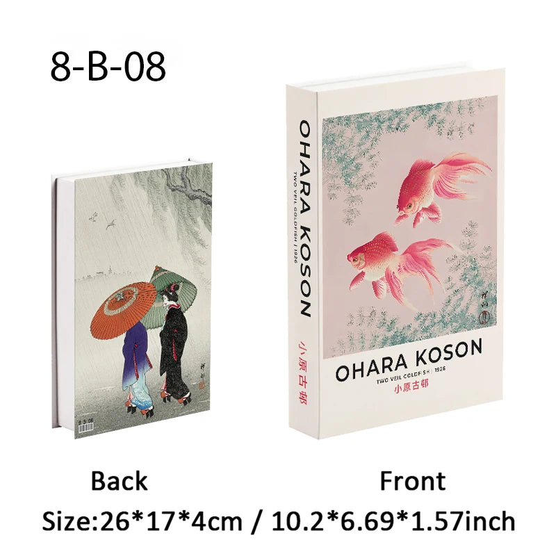 Abstract Van Gogh Luxury Fake Book Home Decor Boho Bauhaus Decorative Books Storage Box Coffee Table Bedroom Interior Decoration