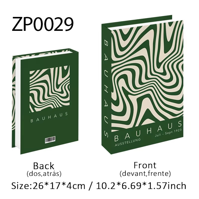 Abstract Van Gogh Luxury Fake Book Home Decor Boho Bauhaus Decorative Books Storage Box Coffee Table Bedroom Interior Decoration