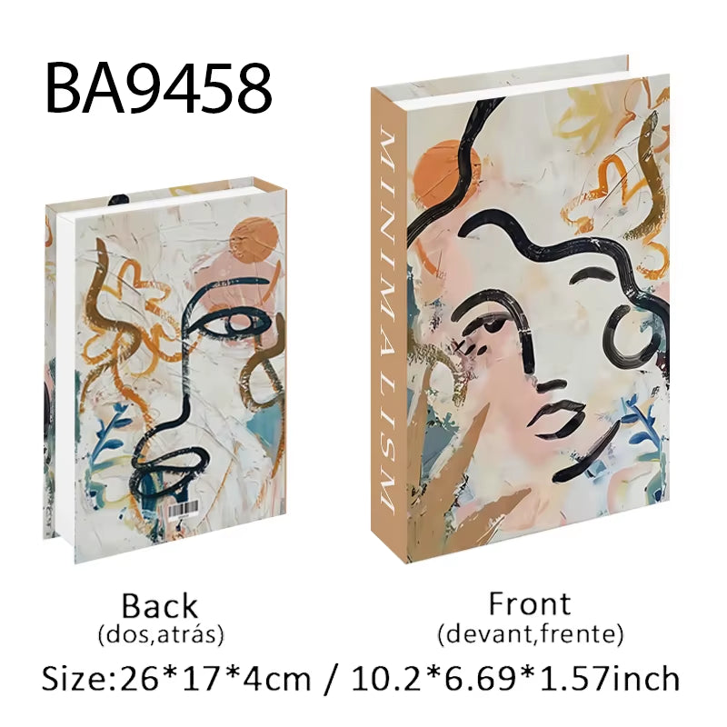 Abstract Van Gogh Luxury Fake Book Home Decor Boho Bauhaus Decorative Books Storage Box Coffee Table Bedroom Interior Decoration