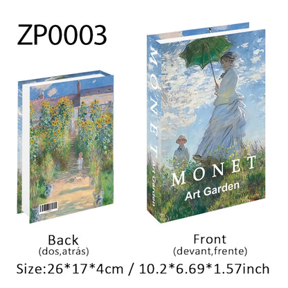 Abstract Van Gogh Luxury Fake Book Home Decor Boho Bauhaus Decorative Books Storage Box Coffee Table Bedroom Interior Decoration