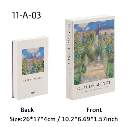 Abstract Van Gogh Luxury Fake Book Home Decor Boho Bauhaus Decorative Books Storage Box Coffee Table Bedroom Interior Decoration