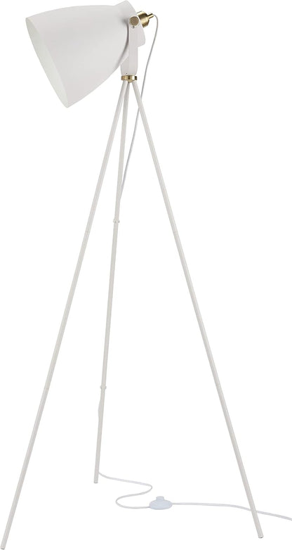 Home 57" Tripod Floor Lamp, Modern, Industrial, Transitional for Bedroom, Living Room, Office, White