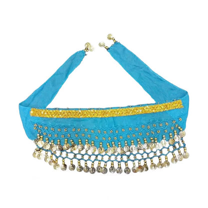 Dog Dance Costume Corgi Waist Chain Butt Curtain Clothes Pet Sequin Belly Dance Prop Puppy Shaking Hip Scarf Halloween Accessory