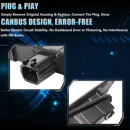 Front & Rear LED Side Marker Lights for Acura TL 2004 2005 2006 2007 2008, Acura Smoked Lens Side Bumper Marker Lights, TL White LED Turn Signal Lamps, 4 PCS